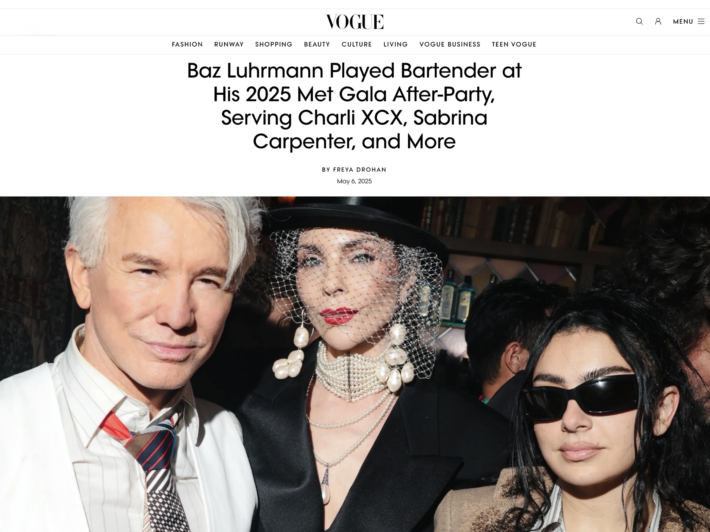 Daisy O’Dell at Baz Luhrmann’s Monsieur Met Gala after-party